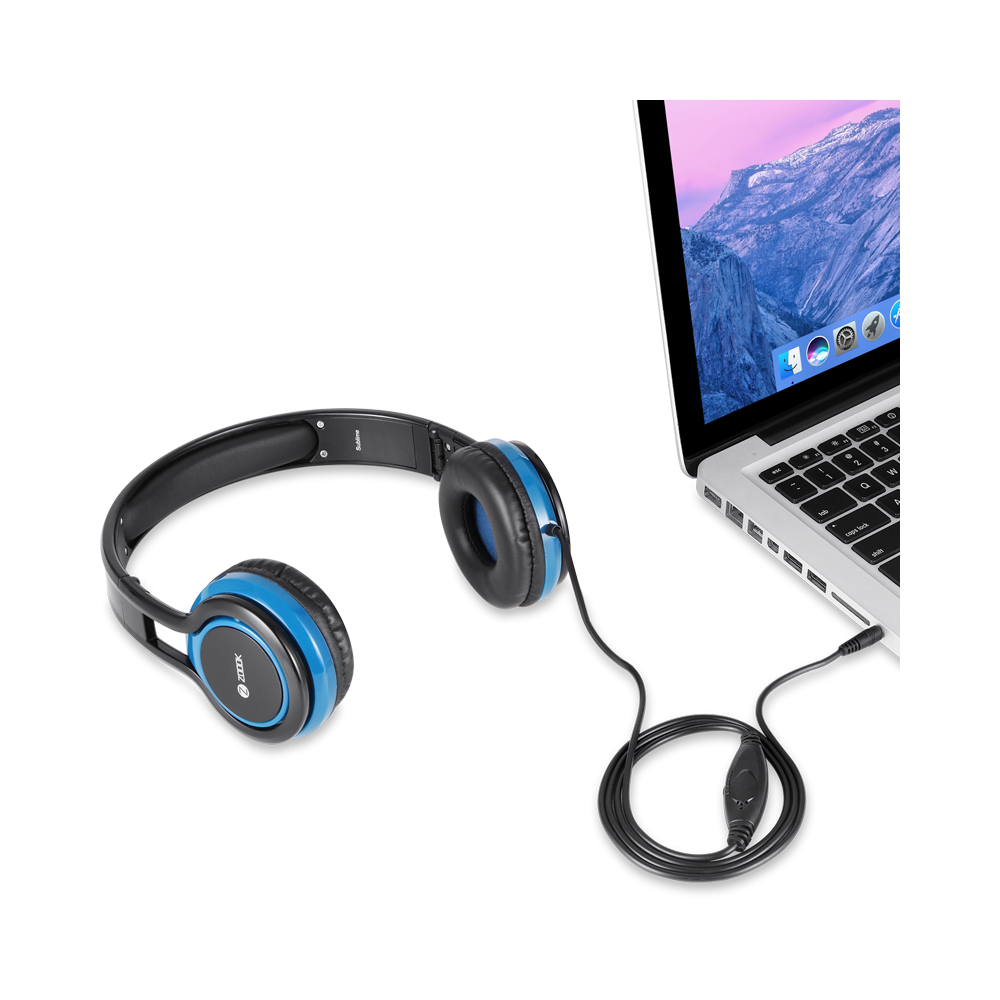 Micro Casque Filaire ZOOOK Sublime / Noir & Bleu