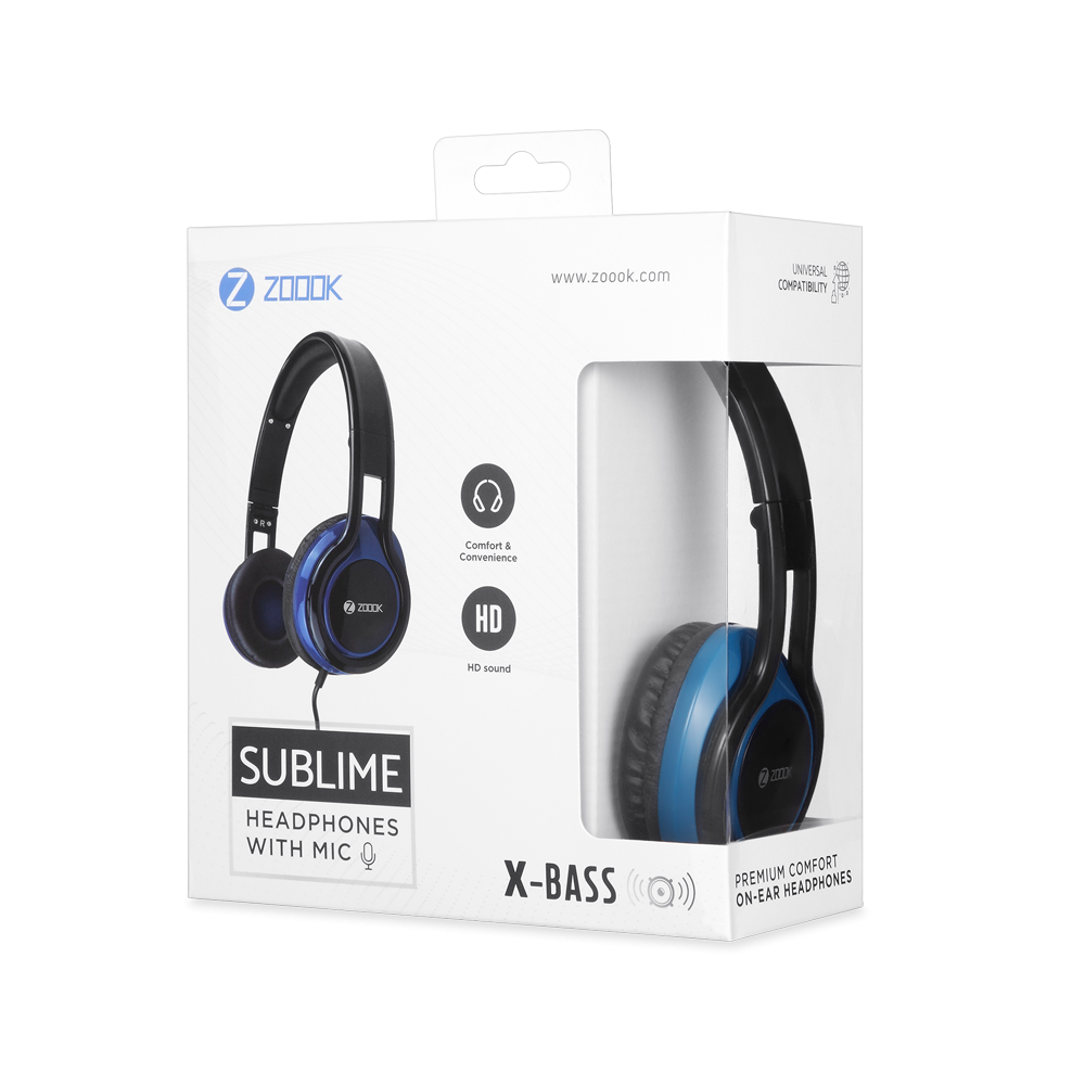 Micro Casque Filaire ZOOOK Sublime / Noir & Bleu