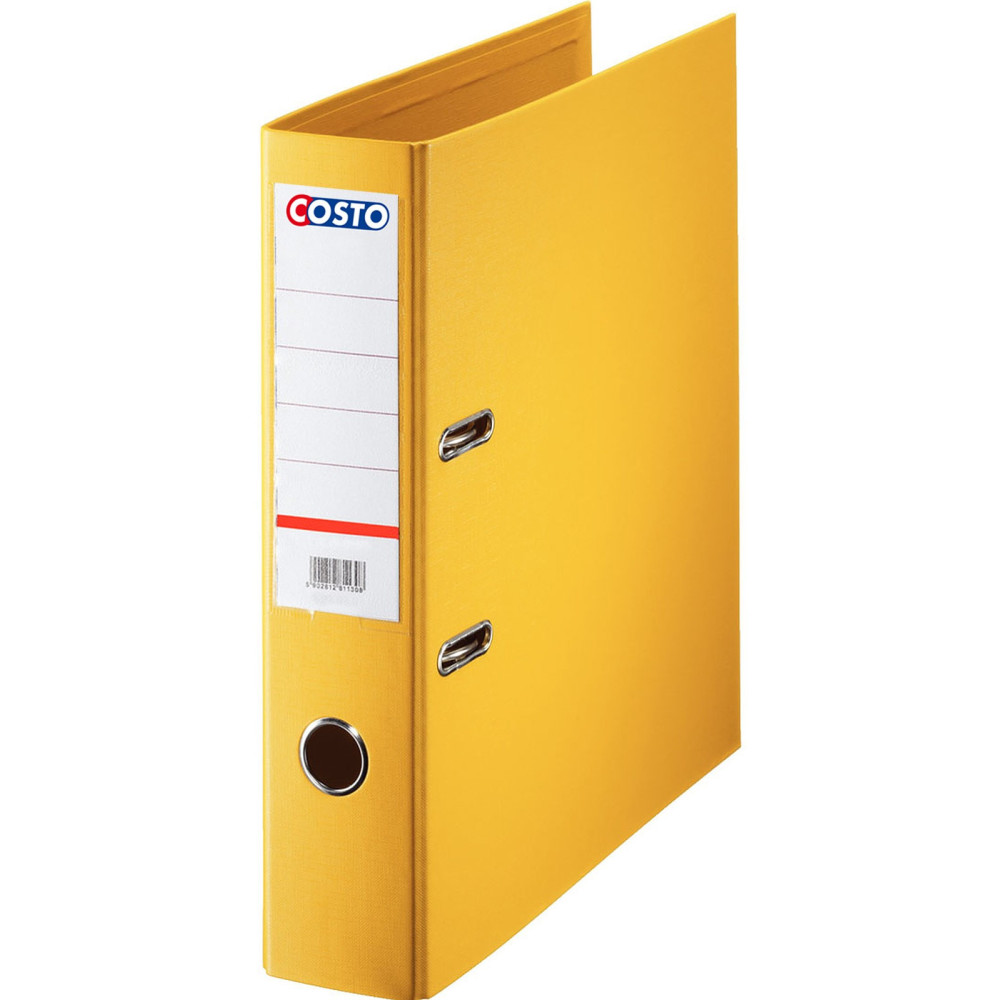 Classeur à levier COSTO Pro Dos A4 75mm / Jaune