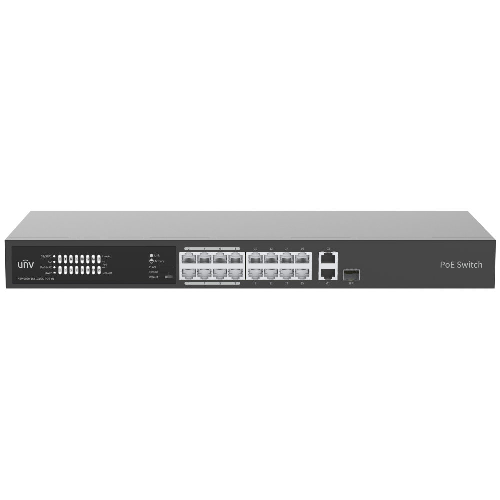 Switch Uniview 16×100Mbps PoE ports 2PORT 10/100/1000