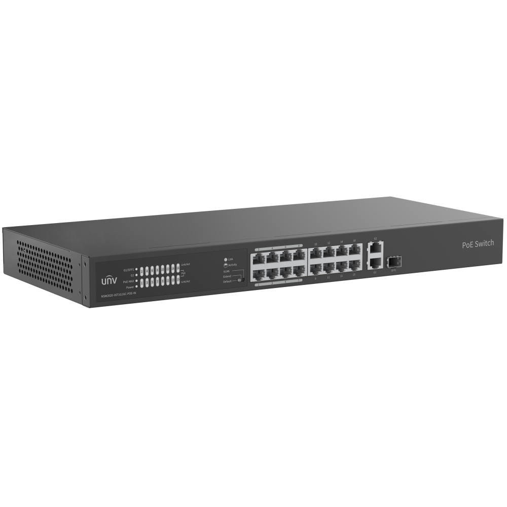 Switch Uniview 16×100Mbps PoE ports 2PORT 10/100/1000