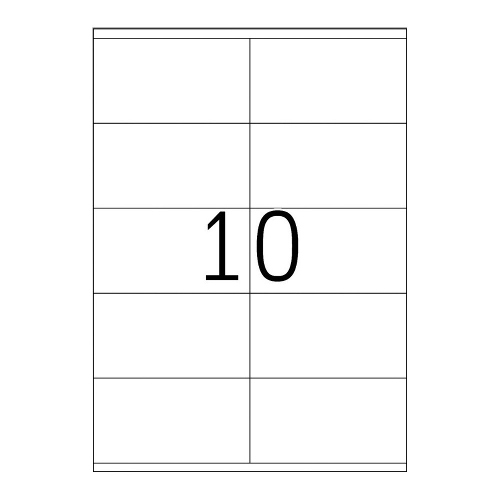 1000x Etiquettes TOP STICK / 105 x 57 mm