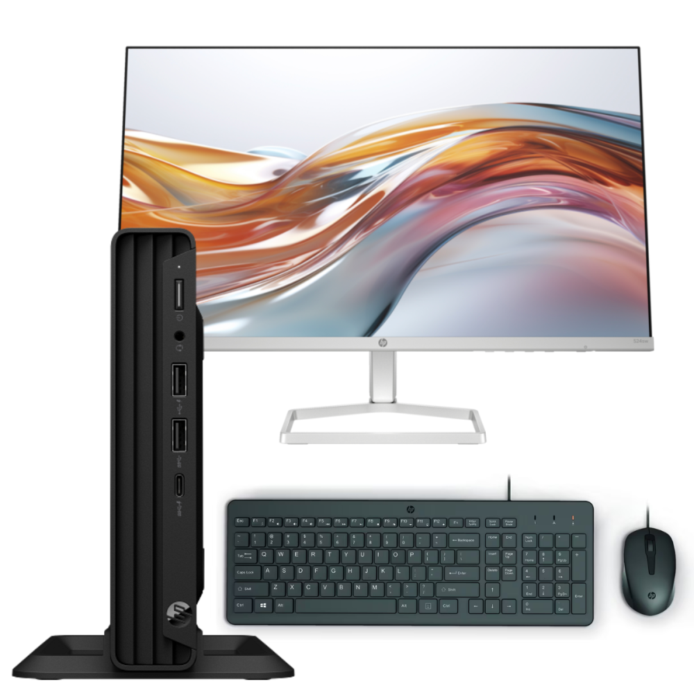 Pc de Bureau HP Pro Mini 260 G9 / i3-1315U / 16 Go / 256 Go SSD Avec Écran HP 524SW 24" Full HD IPS / 100 Hz