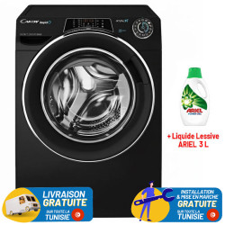 Lave Linge Frontal IVERTER CANDY 11Kg / Noir + Liquide Lessive ARIEL 3Litres