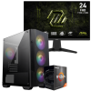 Setup Gamer Special Pc de Bureau Gaming / Ryzen 5 5500GT / Vega 7 / 16 Go Avec Écran Gaming MSI MAG 245F X24 24" Full HD IPS / 240 Hz