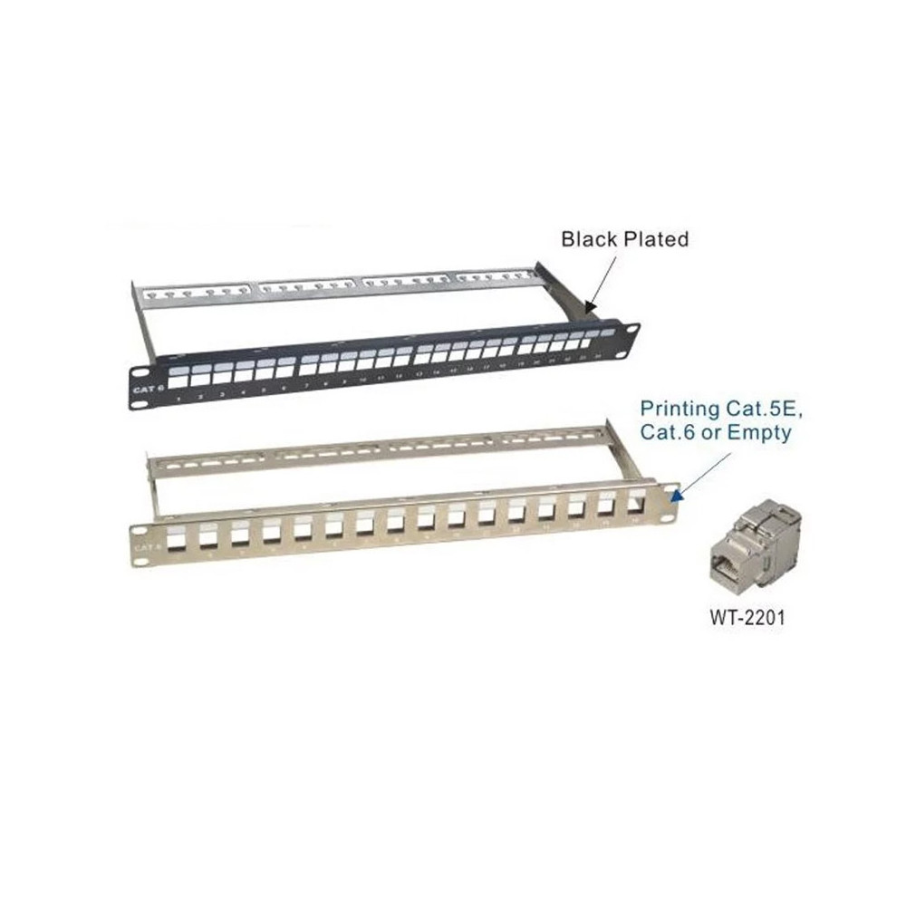 Panneau De Brassage W&T 24 Ports CAT6 FTP