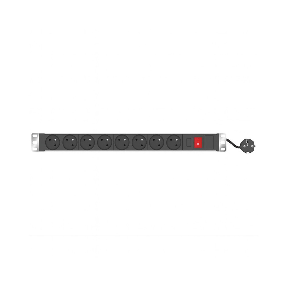 Multiprise Rackable W&T 2260A 8 Prises Avec Interrupteur / Noir