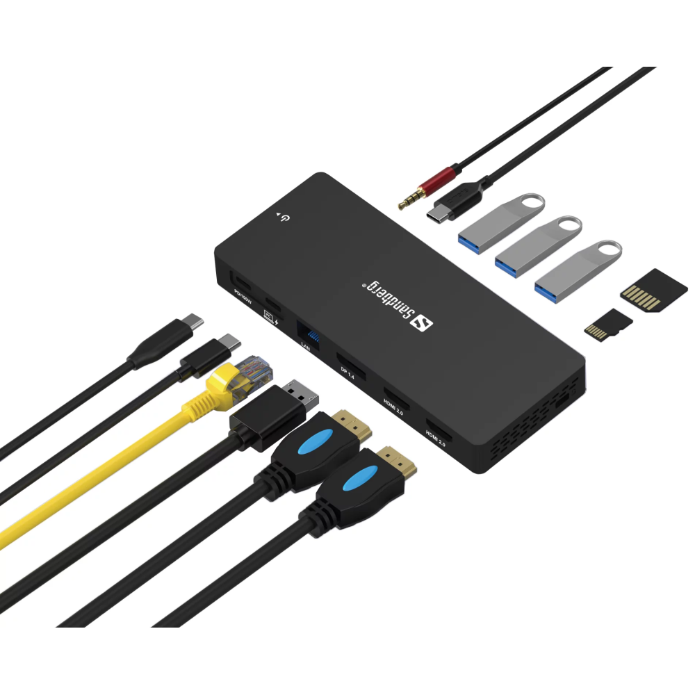 Station d'accueil Pro SANDBERG USB-C (13 en 1)