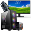 Setup Gamer Special Pc de Bureau Gaming / Ryzen 3 3200G / GTX 1650 4G / 16 Go Avec Écran Gaming AERO AE24EFA 24'' Full HD VA / 100 Hz