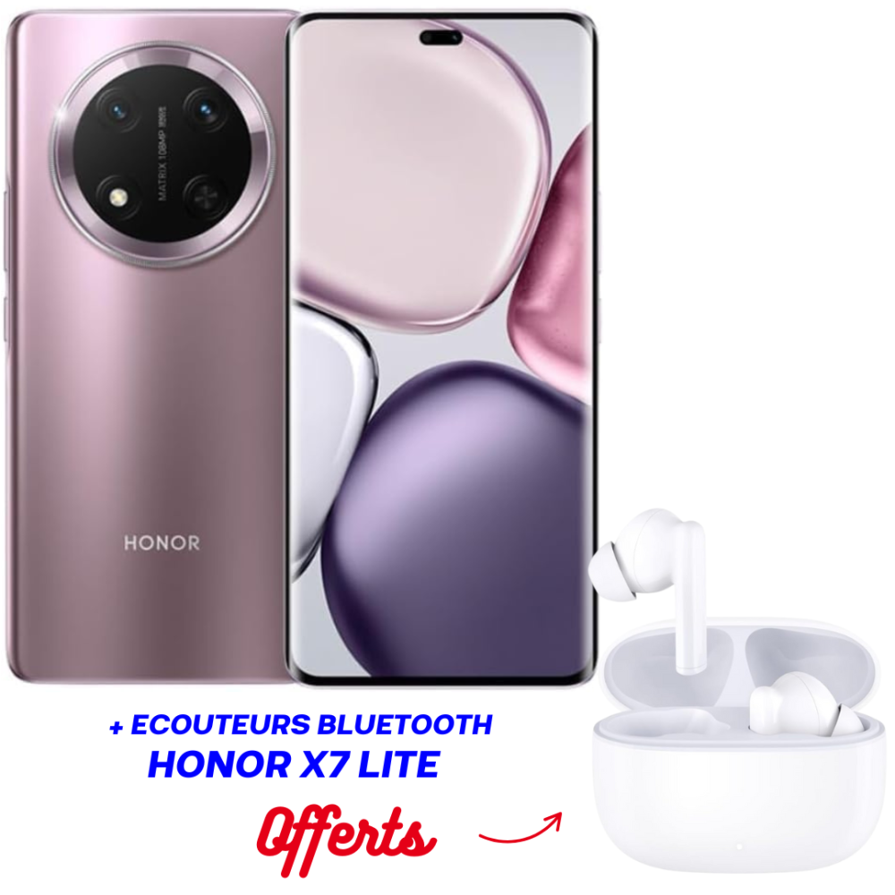 Smartphone Honor X9c 5G 24Go 256Go / VIOLET + Ecouteurs Bluetooth Honor X7 Lite Offerts