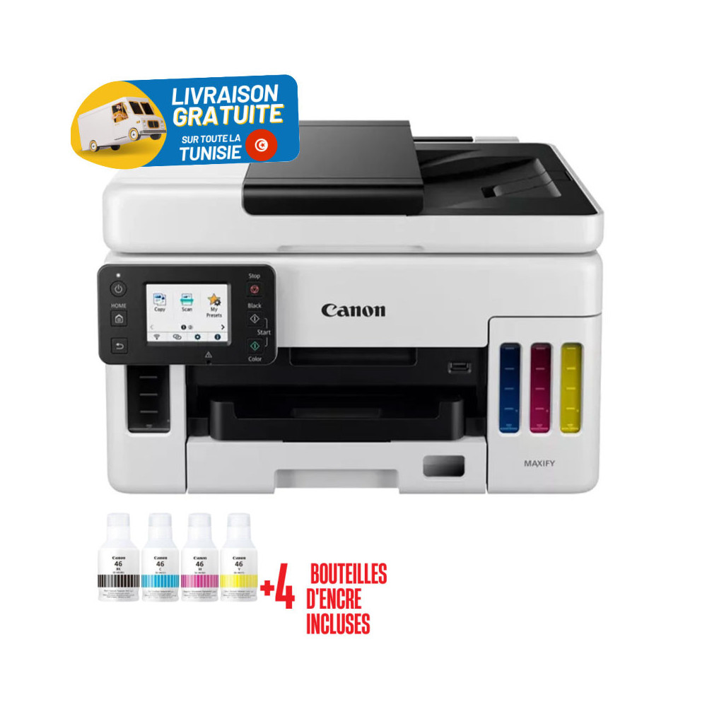 Imprimante Multifonction réservoir intégré CANON Maxify GX-6040 Couleur Wifi 3en1