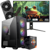 Setup Gamer Special Pc de Bureau Gaming / Ryzen 5 5500 / RTX 5060 8G / 16 Go Avec Écran Gaming Redragon HANMON 24.5" Full HD IPS / 240 Hz