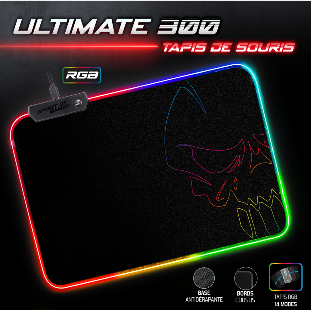Pack Gaming Spirit Of Gamer ULTIMATE 300 4EN1 clavier / souris / tapis / casque