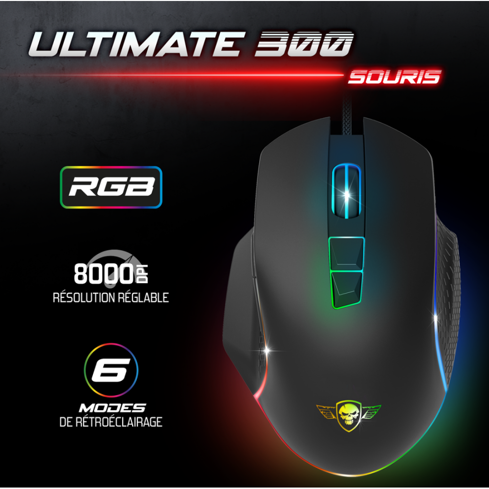 Pack Gaming Spirit Of Gamer ULTIMATE 300 4EN1 clavier / souris / tapis / casque