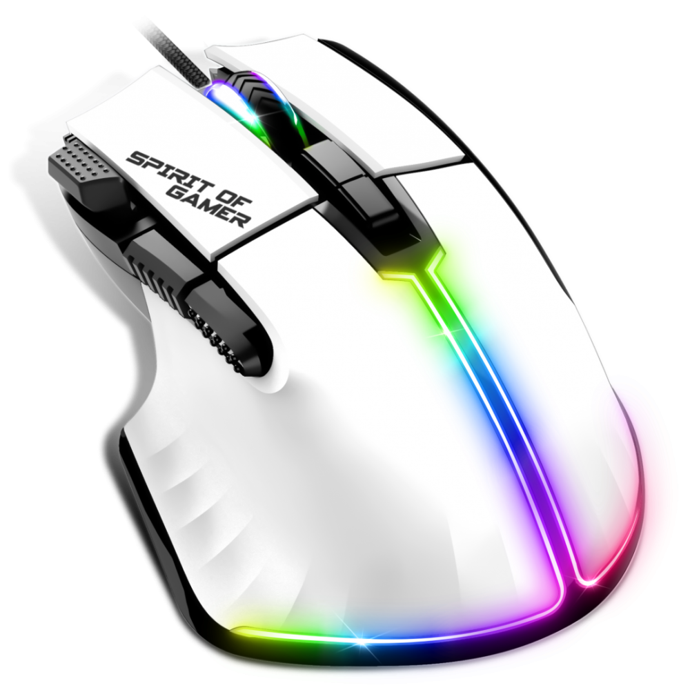 Souris Gaming Spirit Of Gamer PRO-M5 / RGB / Blanc