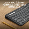 Clavier sans fil Logitech Wireless Pebble Keys 2 K380s / Easy-Switch/ Graphite