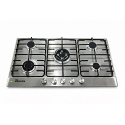 Plaque De Cuisson encastrable à gaz UNIONAIRE / 5 feux / 90 cm / Inox
