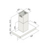 HOTTE CENTRALE FOCUS 90CM / INOX