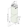 HOTTE CENTRLE TUBE FOCUS 39cm / INOX