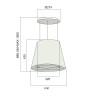 HOTTE CENTRALE FOCUS LAGO 50cm / INOX