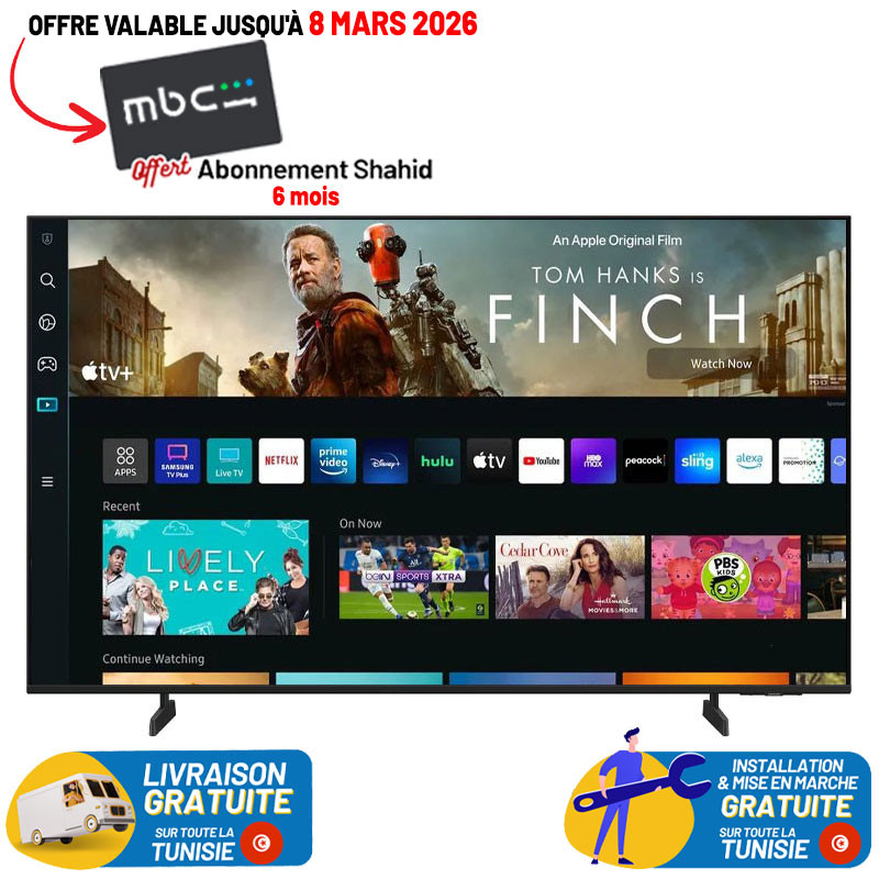 TV SAMSUNG 58" CRYSTAL ULTRA HD 4k SMART TV / U8000F (2025) + 6 Mois Abonnement SHAHID OFFERT