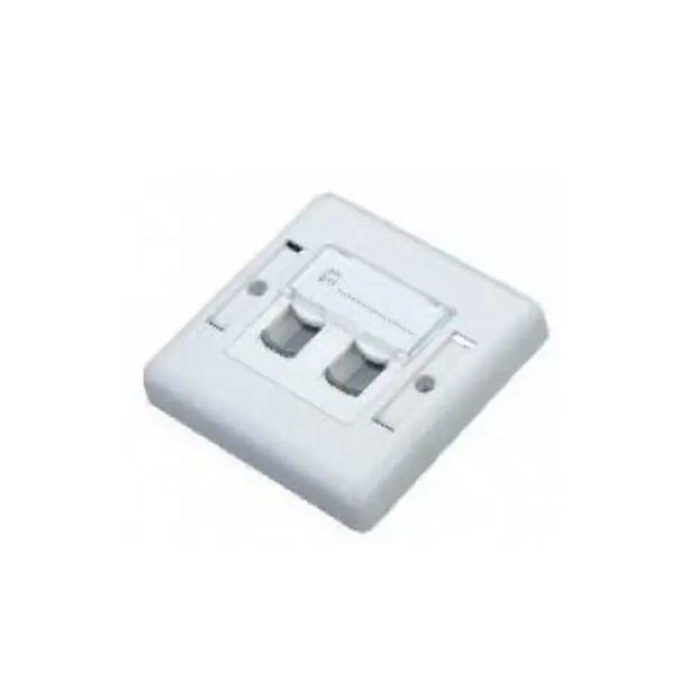 Plaque frontale deux prise RJ45 avec porte etiquette