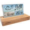 Réveil et station météo THOMSON avec socle en bois CT600