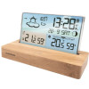 Réveil et station météo THOMSON avec socle en bois CT600