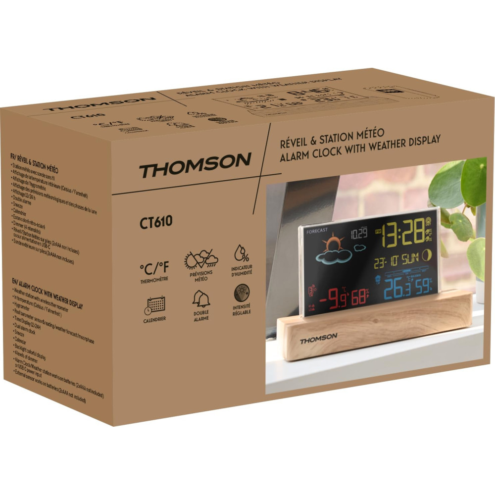 Réveil et station météo THOMSON CT610