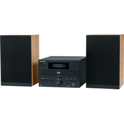 Micro-chaîne Bluetooth THOMSON Radio FM/CD/MP3/USB / Bois/Noir