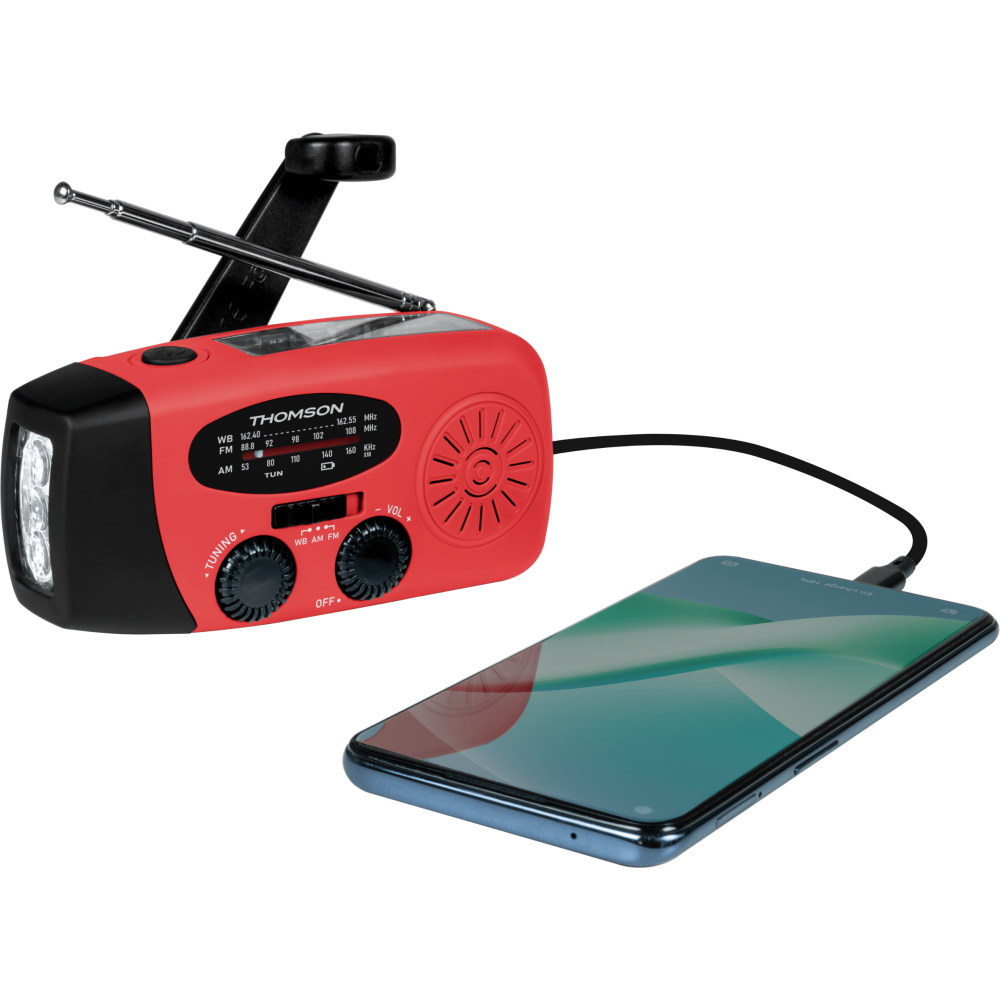 RADIO SOLAIRE PORTABLE – RT260 THOMSON / Rouge