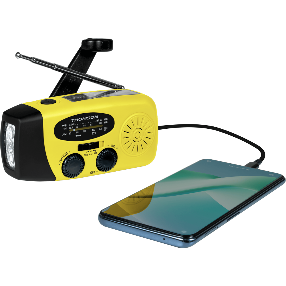 RADIO SOLAIRE PORTABLE – RT260 THOMSON / Jaune
