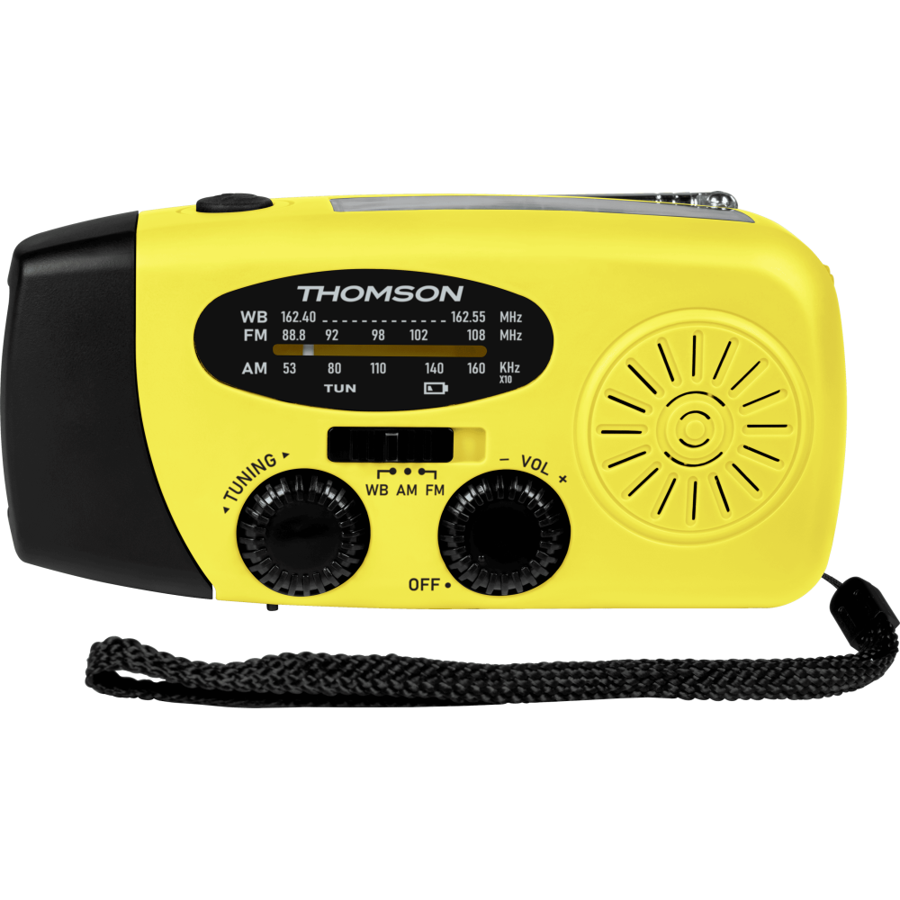 RADIO SOLAIRE PORTABLE – RT260 THOMSON / Jaune