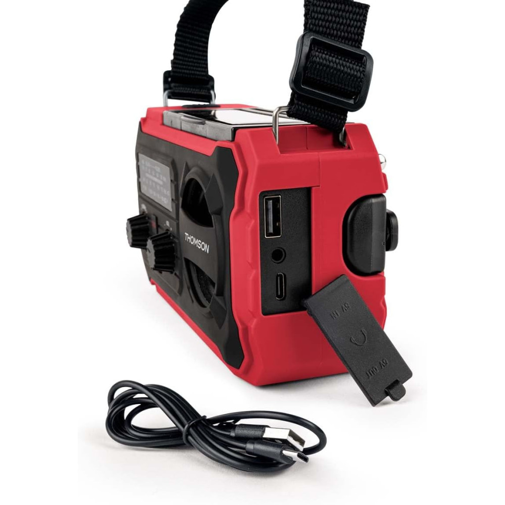 Radio solaire d’urgence longue durée RT280G THOMSON / Rouge