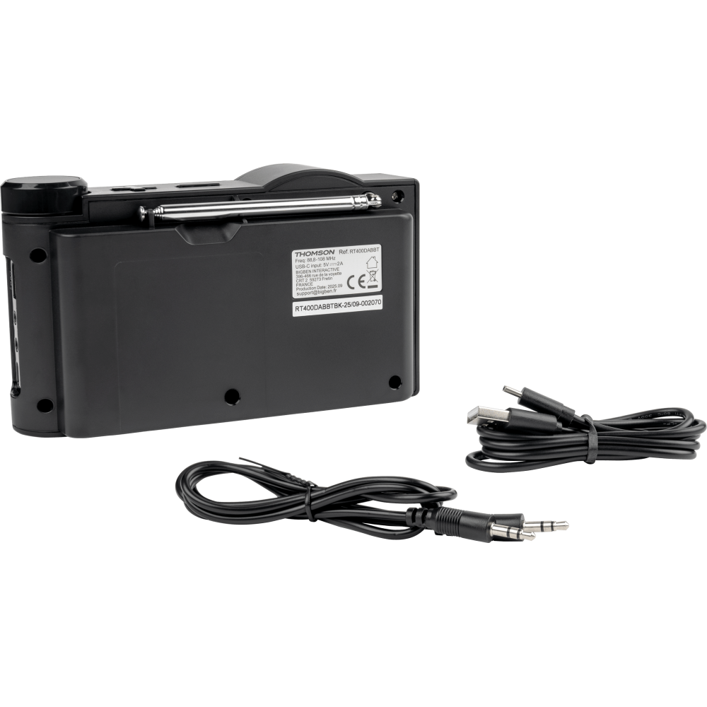 Radio DAB+ Bluetooth - RT400DABBTBK THOMSON / Noir