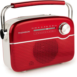 Radio Bluetooth à recharge solaire - RTS450BTR THOMSON / Rouge
