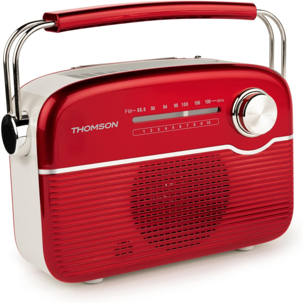 Radio Bluetooth à recharge solaire - RTS450BTR THOMSON / Rouge