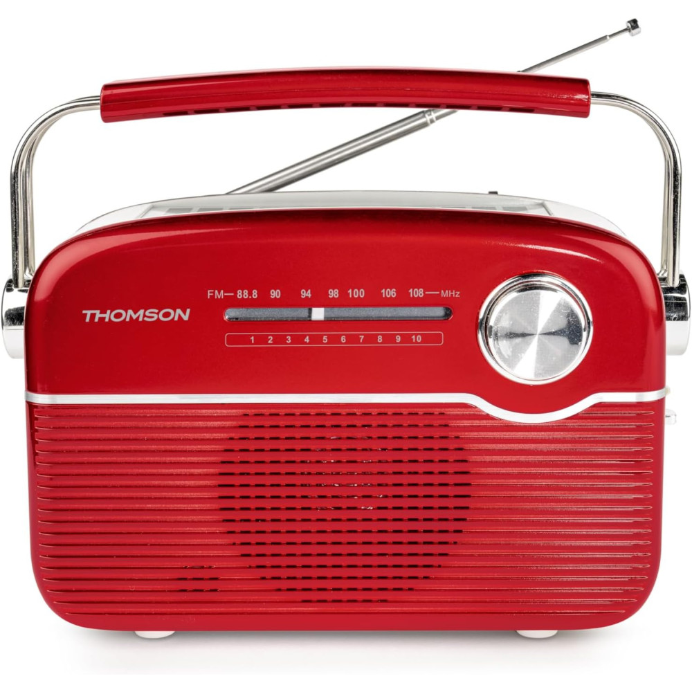 Radio Bluetooth à recharge solaire - RTS450BTR THOMSON / Rouge