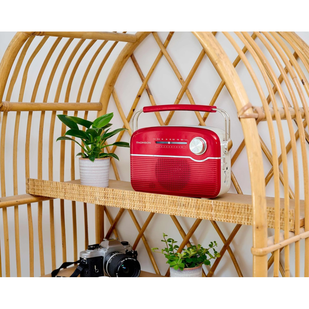 Radio Bluetooth à recharge solaire - RTS450BTR THOMSON / Rouge