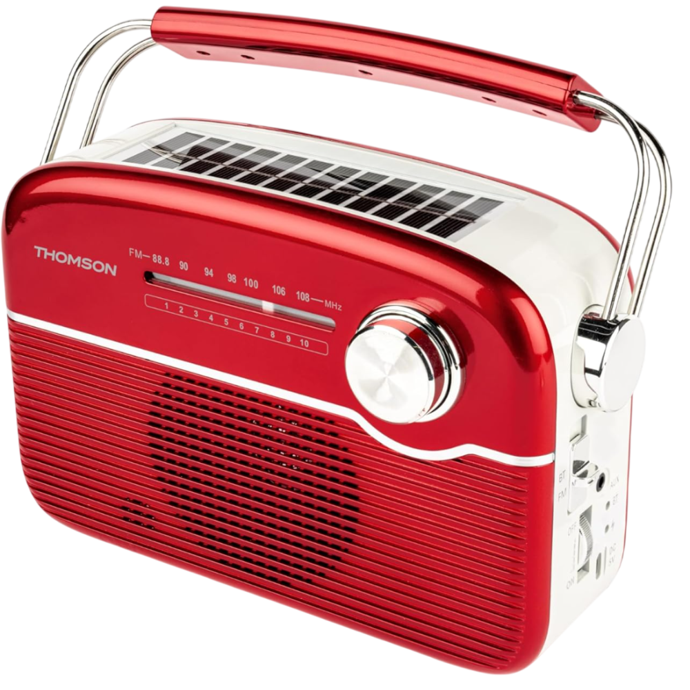 Radio Bluetooth à recharge solaire - RTS450BTR THOMSON / Rouge