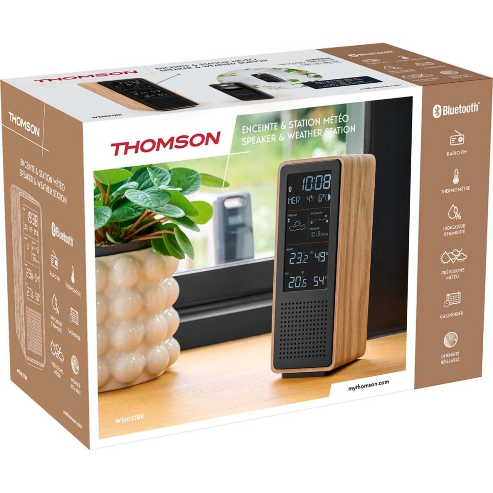 Enceinte & Station météo WS102TBK THOMSON
