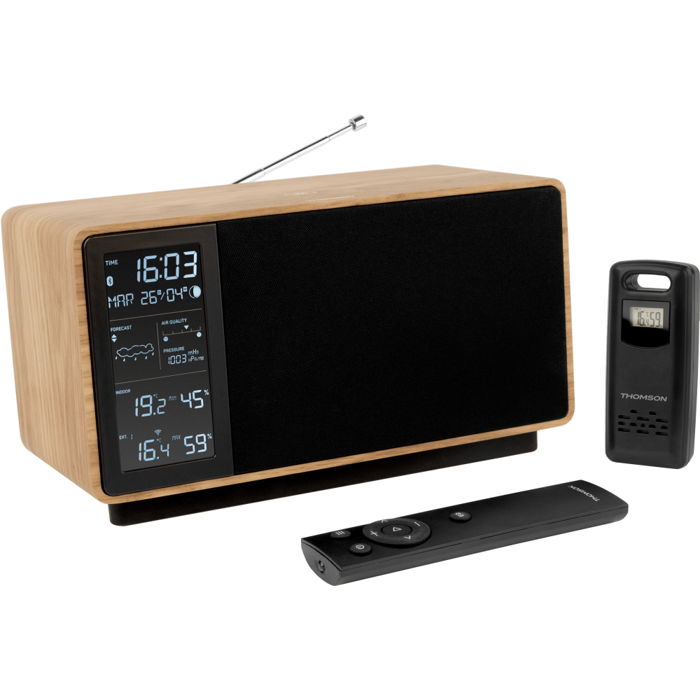 Enceinte/Radio & Station météo WS202TBK THOMSON