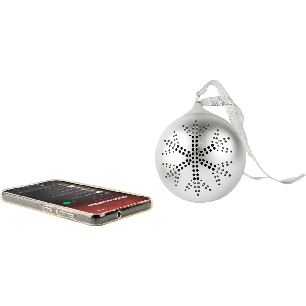 Boule de Noël lumineuseavec enceinte - XMASBALLSILV EPOK BIGBEN / Silver