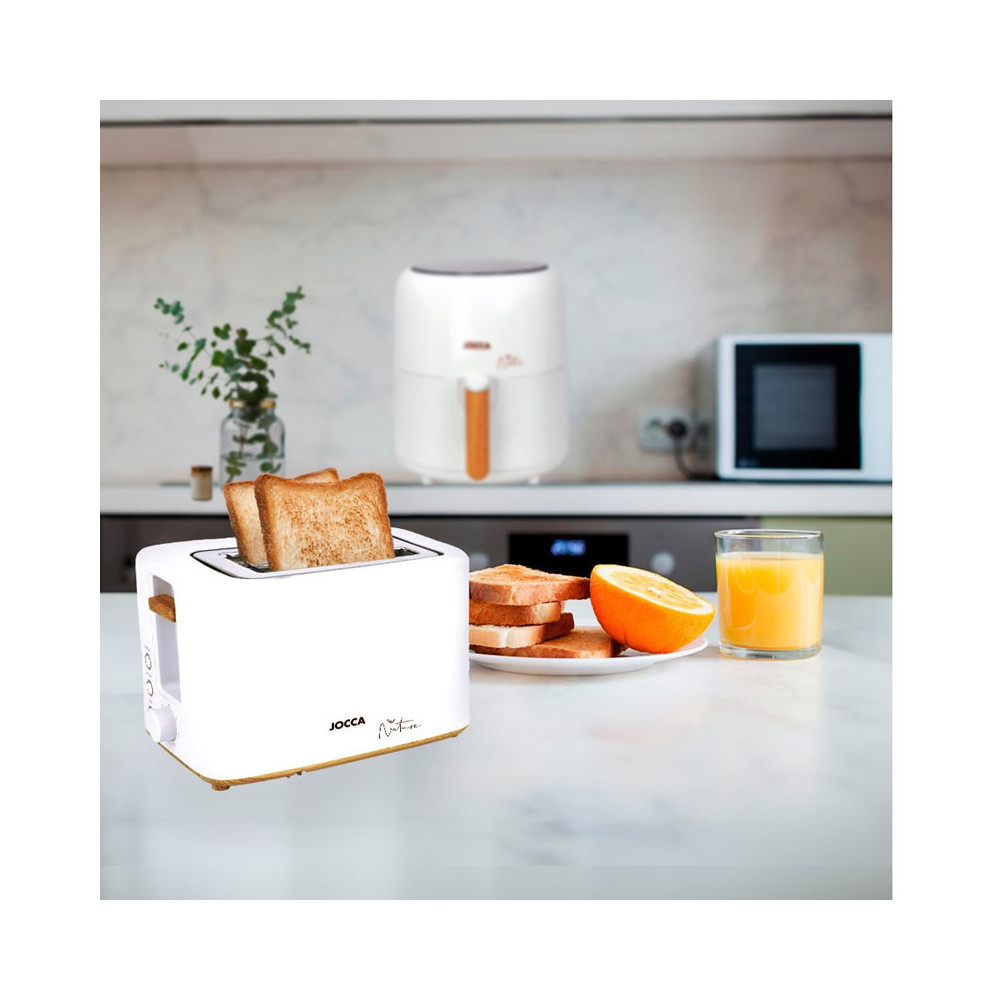 Grille Pain JOCCA Nature Bambou 700W / Blanc