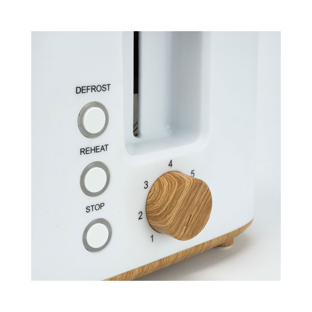 Grille Pain JOCCA Nature Bambou 700W / Blanc