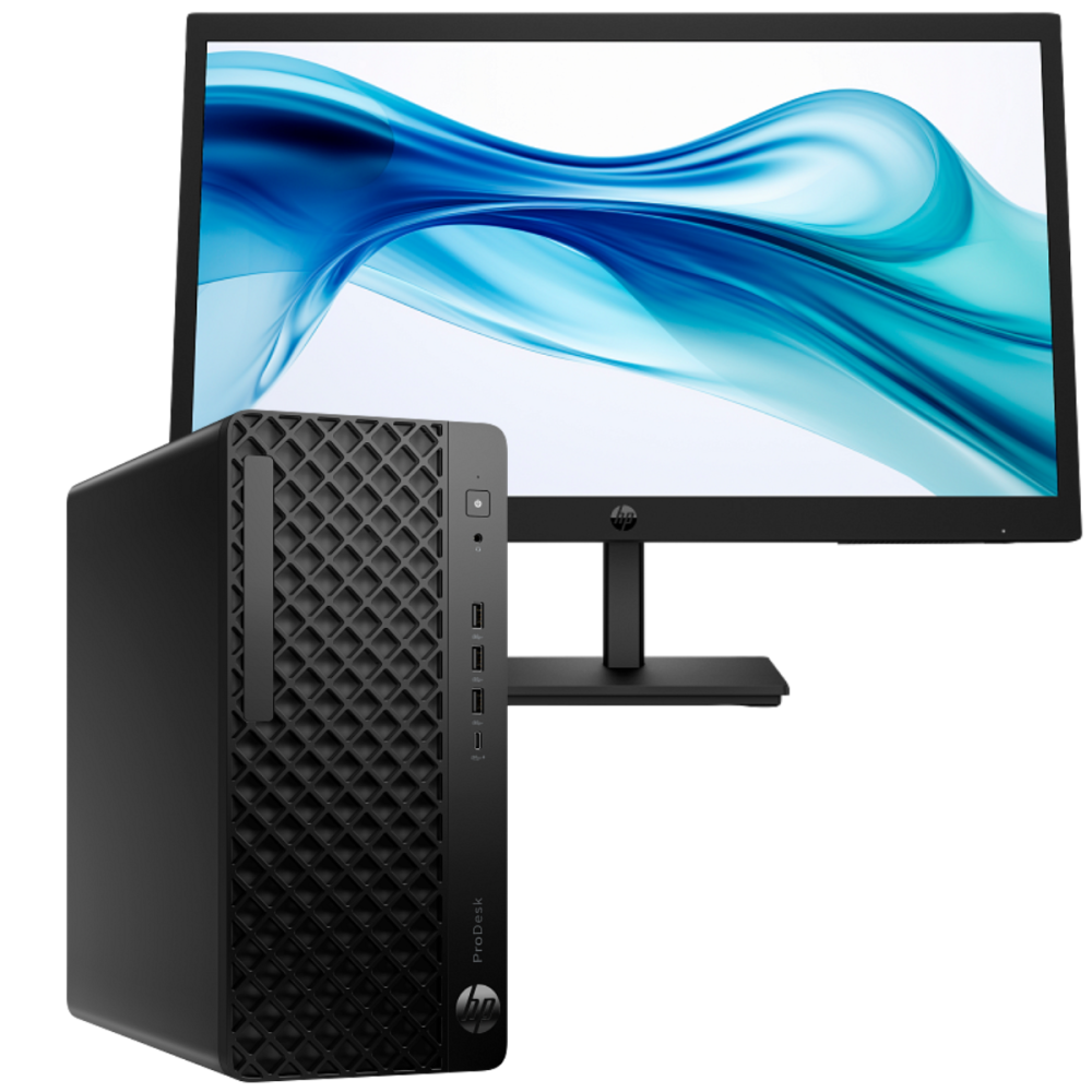 Pc de bureau HP ProDesk 4 Tower G1i / Ultra 5 225 / 16 Go DDR5 / 512 Go Avec écran 21.5" Full HD