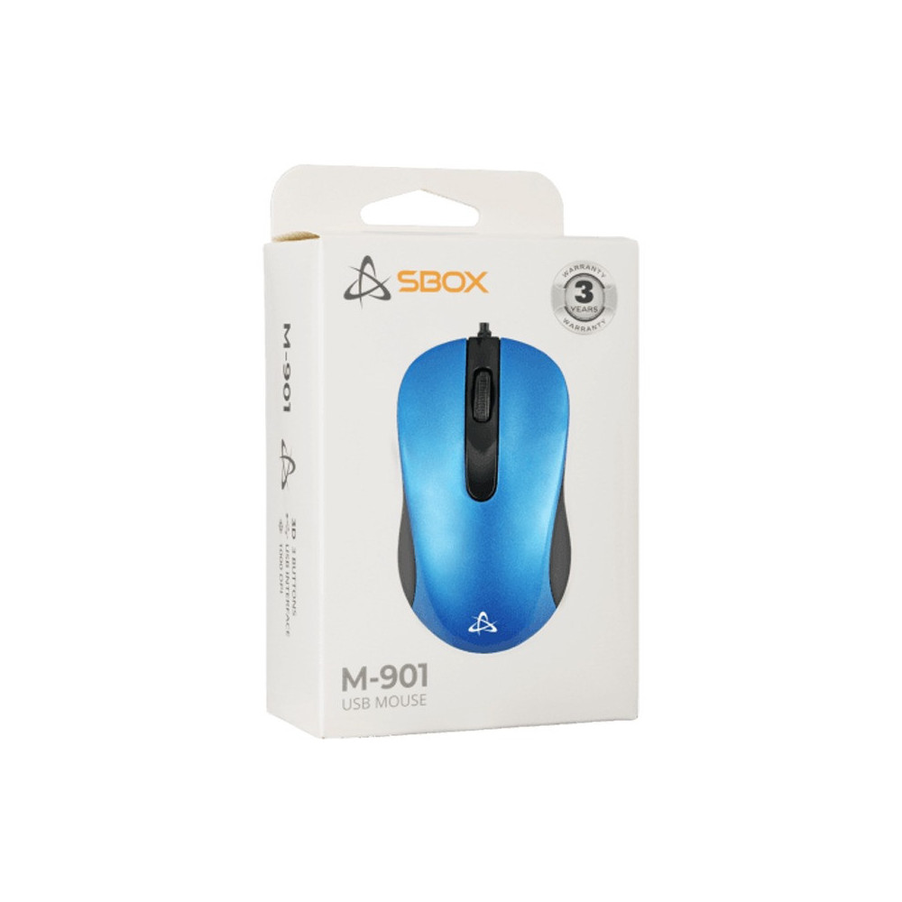 SOURIS Filaire OPTIQUE SBOX / Bleu