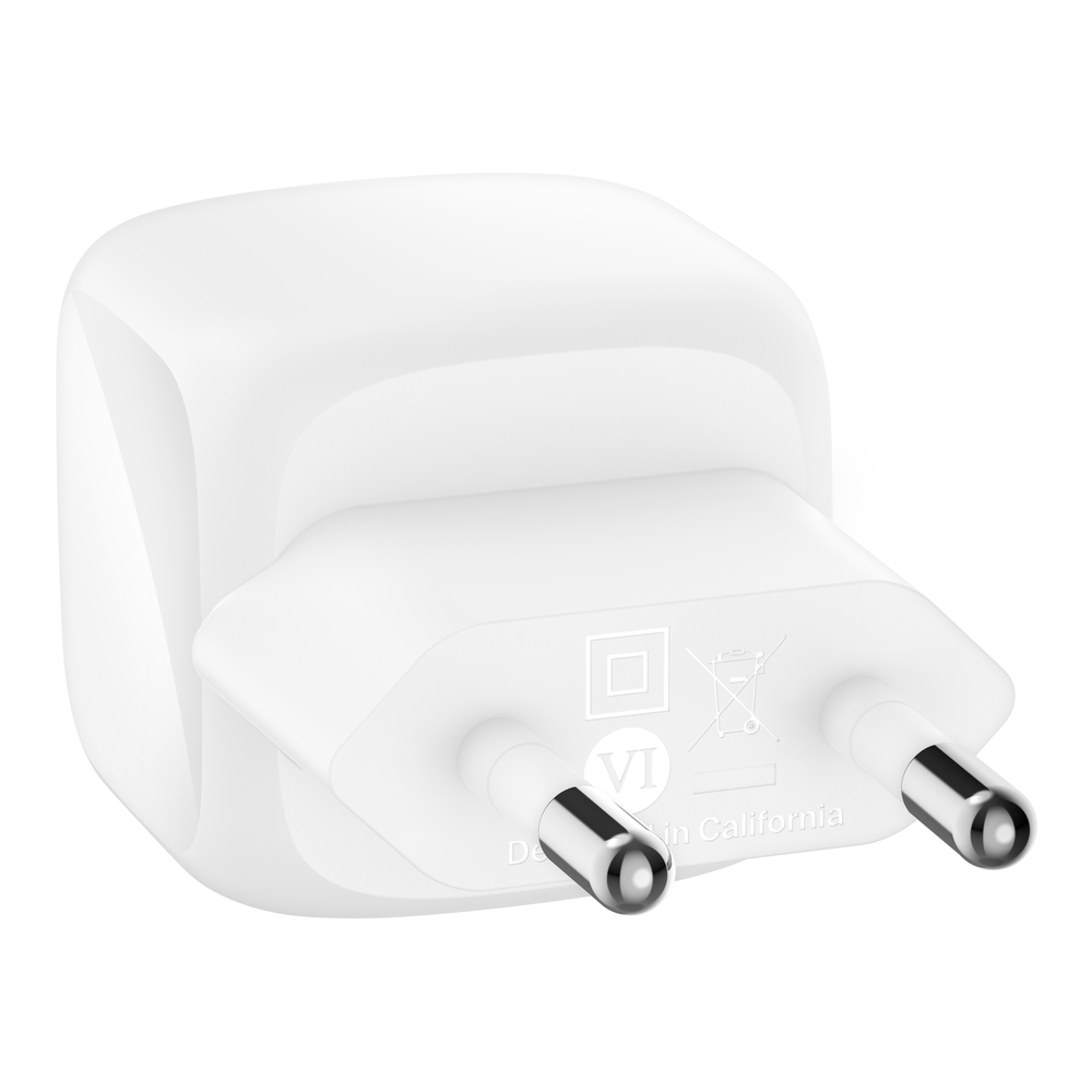 Chargeur secteur BoostCharge USB-C compact (30 W) / câble USB-C vers USB-C / Blanc