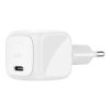 Chargeur secteur BoostCharge USB-C compact (30 W) / câble USB-C vers USB-C / Blanc