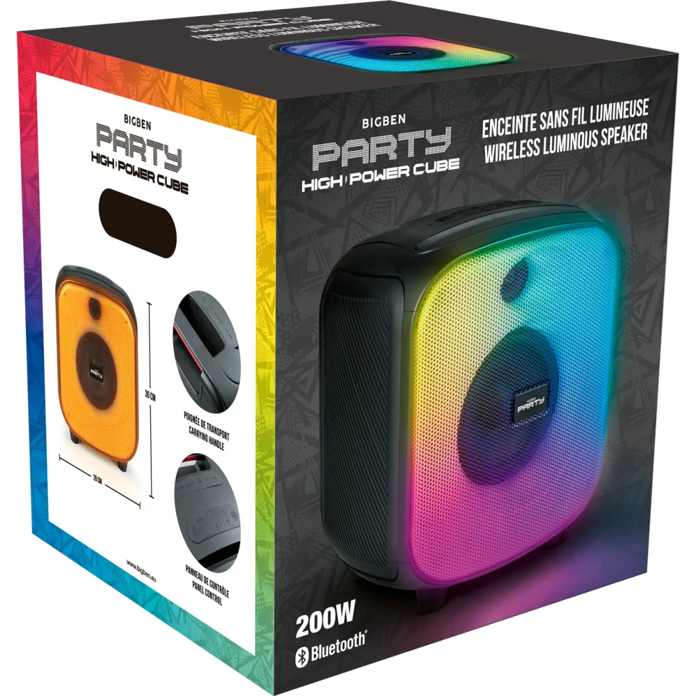 Enceinte lumineuse sans fil CUBE BIGBEN - PARTYBTHPCUBE